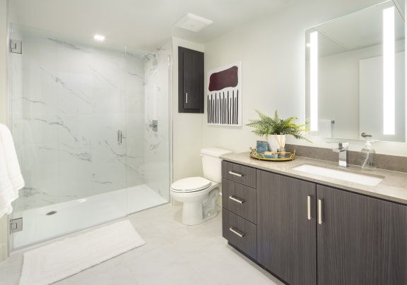 Bathroom area2 Bathroom area2 at The Q Variel, Woodland Hills, 91367