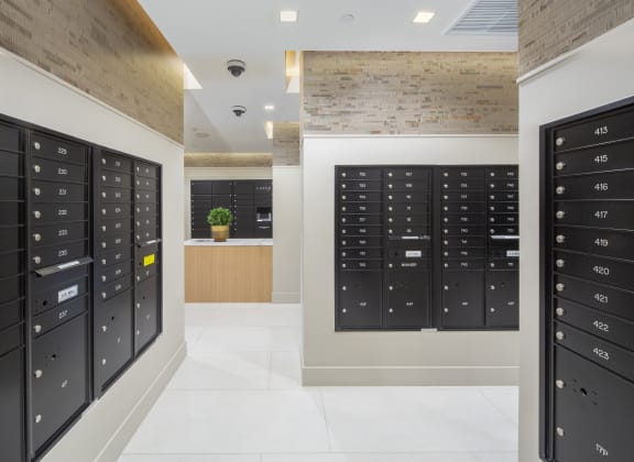 The Q Topanga Luxurious Apartments Woodland Hills California secured mailboxes