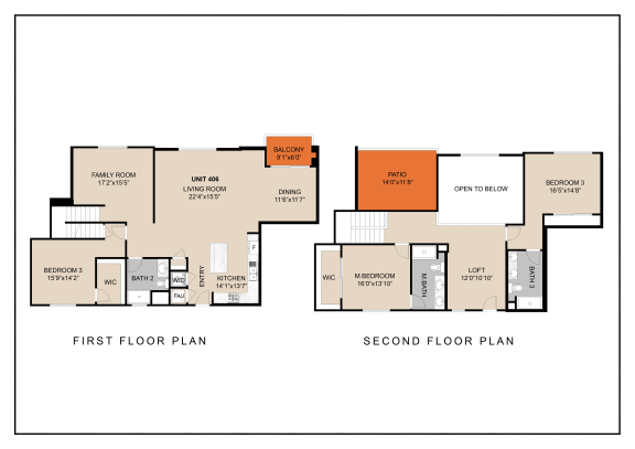 unit f-ph floor plan