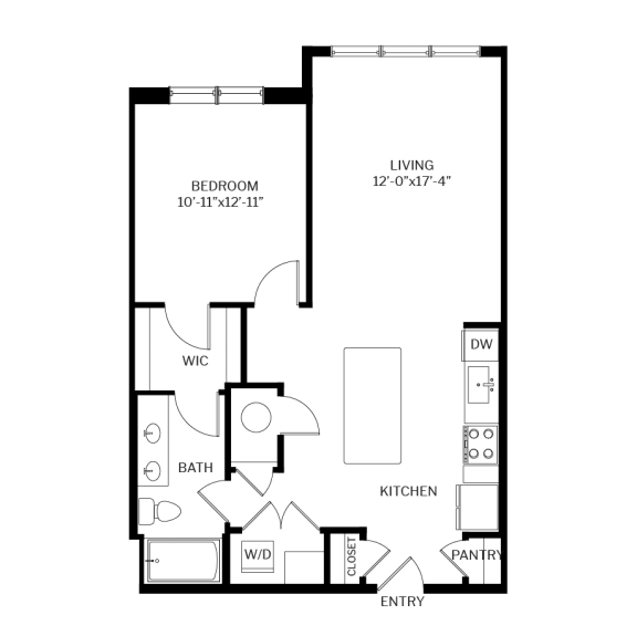 The Shirley Apartments Odenton MD Carmine 1-Bedroom Floor Plan A at  The Shirley Apartments , Odenton,21113