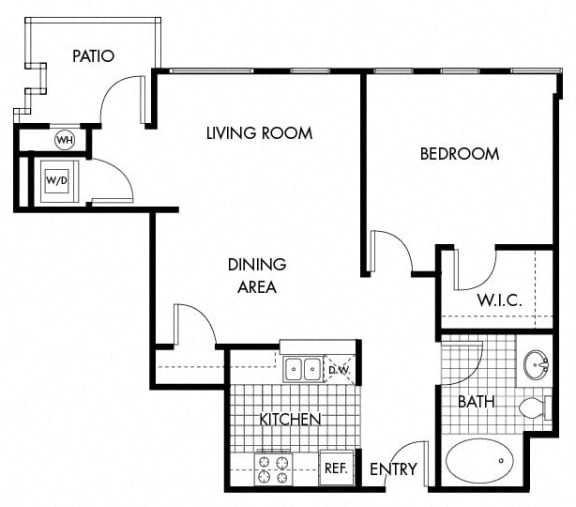Floor Plan  Mayfair Residences 1Bed 1BathFloorplan A