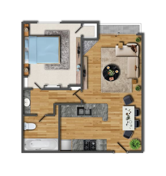 One bedroom apartment for rent in Palms near Culver City