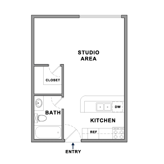 Floor Plan  Studio apartment for rent in Venice Los Angeles