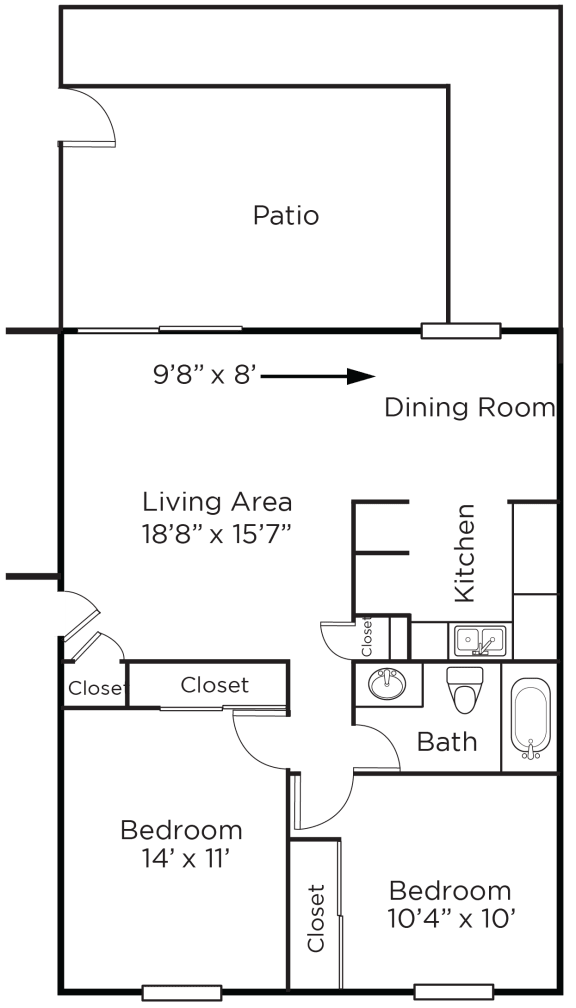 Floor Plans of Meridian Court South in Indianapolis IN