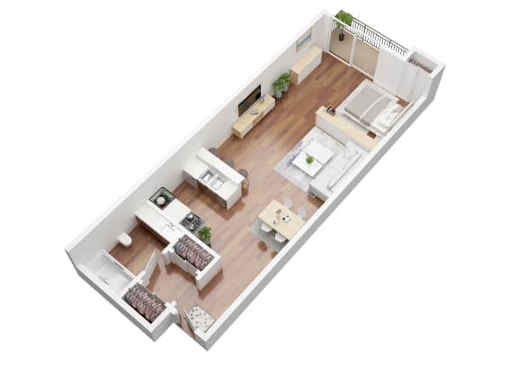 Floor Plan  Cielo Apartment Spacious Studio