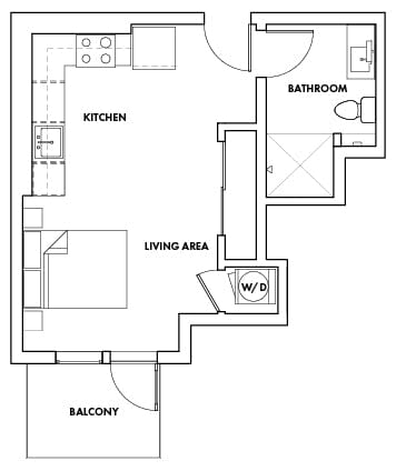 STUDIOD-314F Floor Plan at Fedora Bliss LLC, California