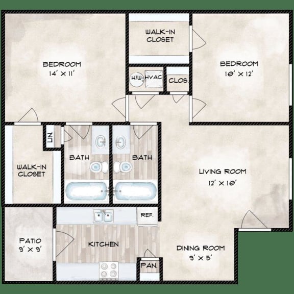 Floor Plans of Apple Creek in Kingsville, TX