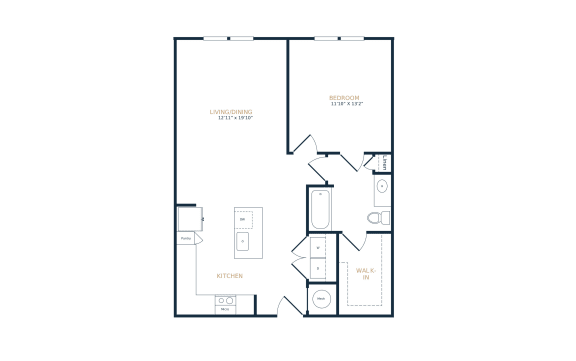 1 bedroom floorplan