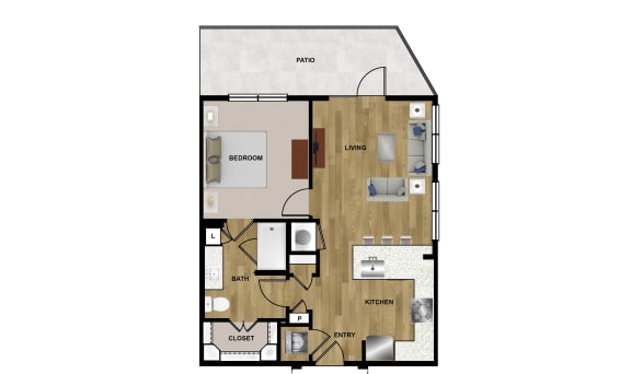 A2 Floor Plan at Brixton South Shore, Texas, 78741