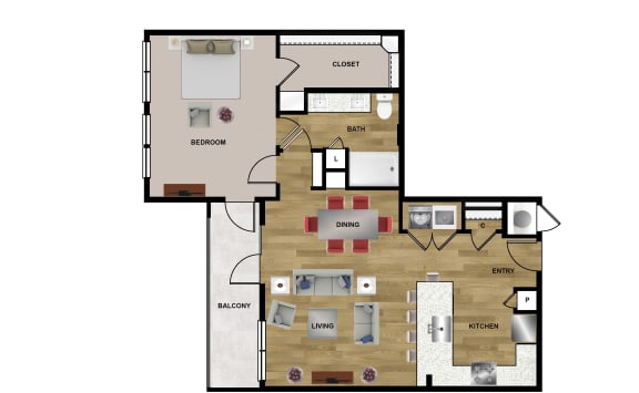 A4 Floor Plan at Brixton South Shore, Texas, 78741
