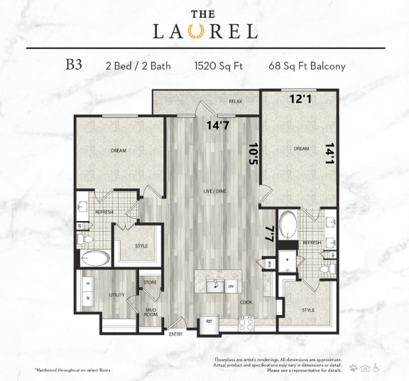 The Laurel Preston Hollow Floor Plans Apartments Near SMU