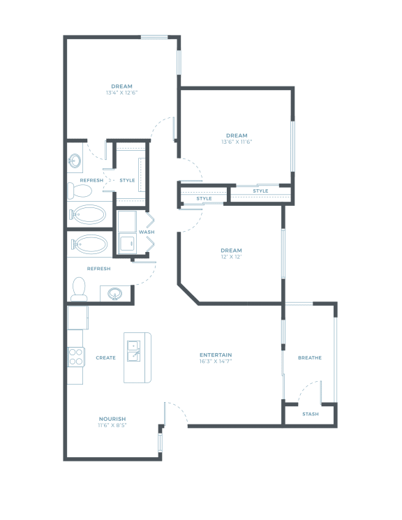Floor Plans Apartments for Rent in Baytown TX