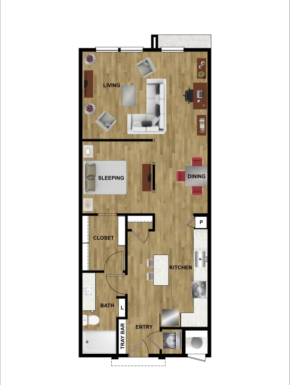 L2 Floor Plan at Brixton South Shore, Austin, TX, 78741
