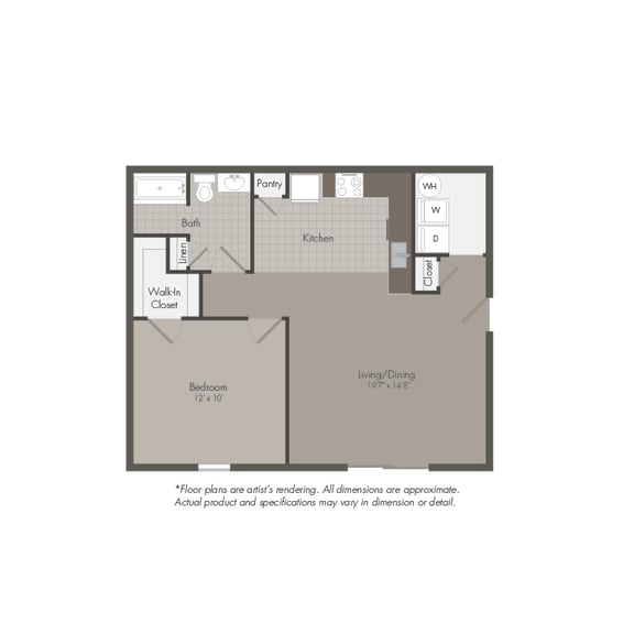 A1 Floor Plan at Parkwood Terrace, Round Rock, TX