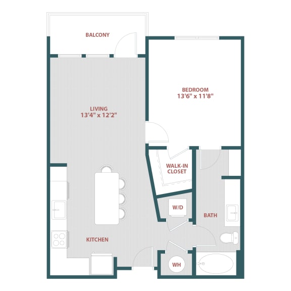 A1 One bedroom, One bathroom at 19 South Apartments, Florida