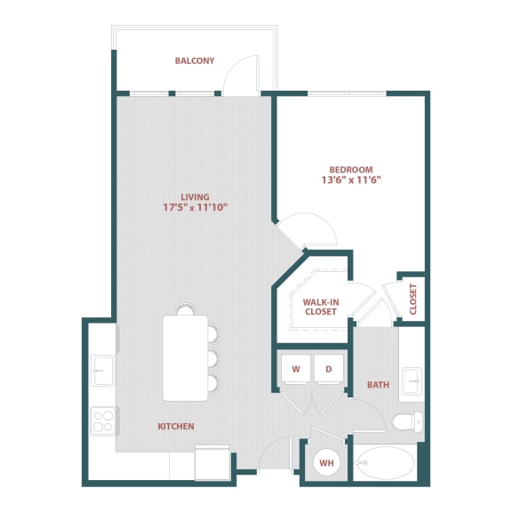 A5 One bedroom, One bathroomat 19 South Apartments, Kissimmee, 34744