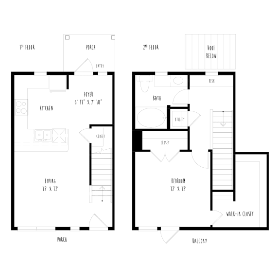 THA5.2: 1 Bedroom, 1 Bathroom Townhome