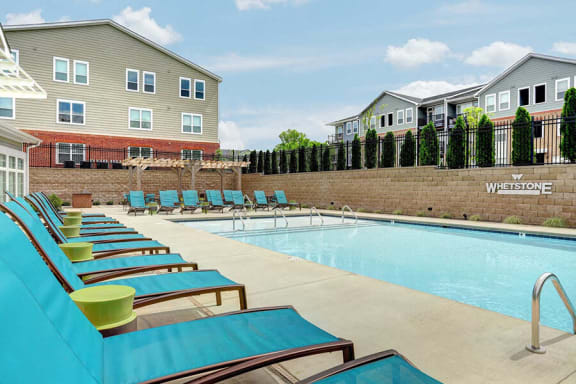 Swimming Pool And Relaxing Area at Whetstone Flats, Nashville, TN
