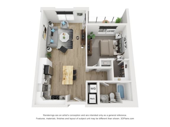 1A Floor Plan at The Approach at Summit Park, Blue Ash, 45242