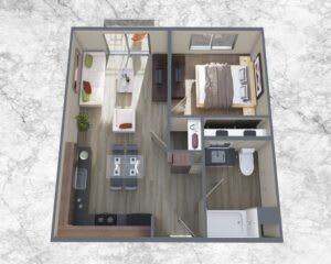 Floor Plan  Marvel Way 1x1 30%