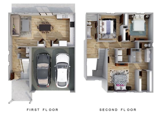 Floor Plan  &quot;Poplar&quot; floor plan available at Aspen Vista at Anchor Pointe | Reno, NV