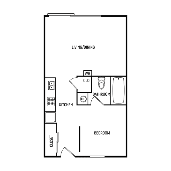 A1 Jr 1x1 floorplan