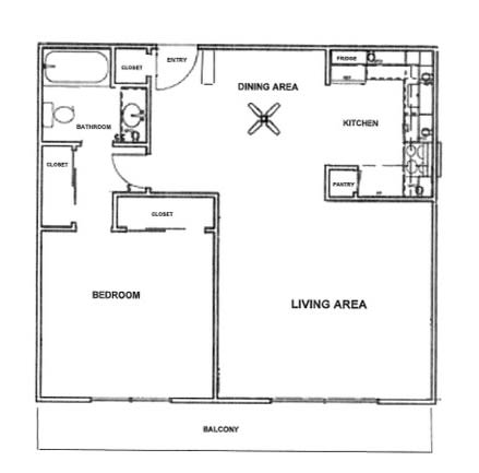 1 Bedroom Floorplan