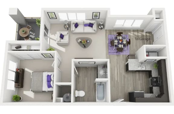 1x1 residence  floor plan
