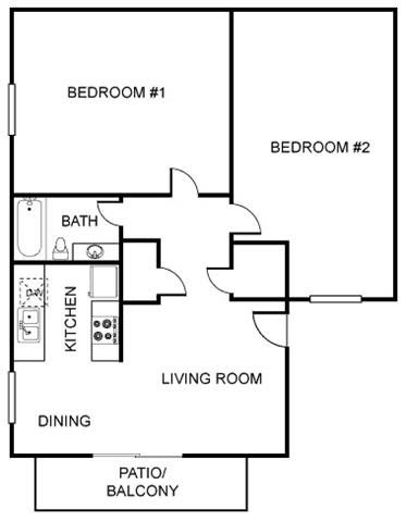 Floor Plan  2X1 Floor Plans Available at Ramona Village Apartments