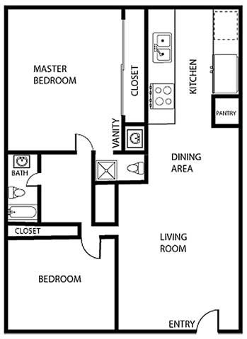 Floor Plan  Two bedroom floor Plan