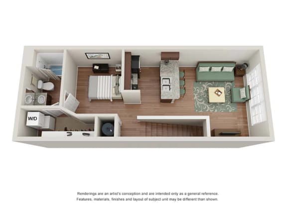 Studio floor plan l Flora 4050 Apartments in Bryan Texas