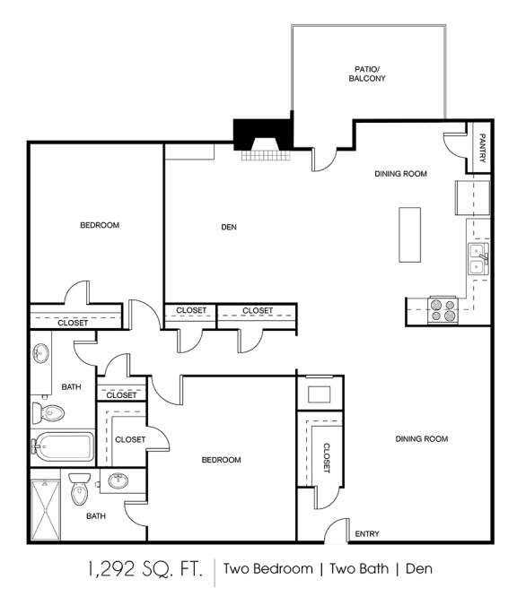 Floor Plan  2x2 F