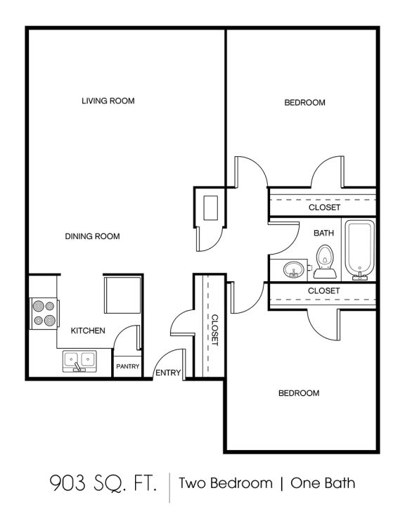 Floor Plan  2x1 A