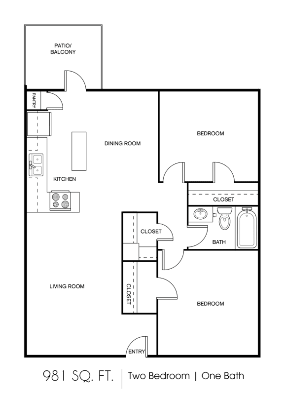 Floor Plan  2x1 B