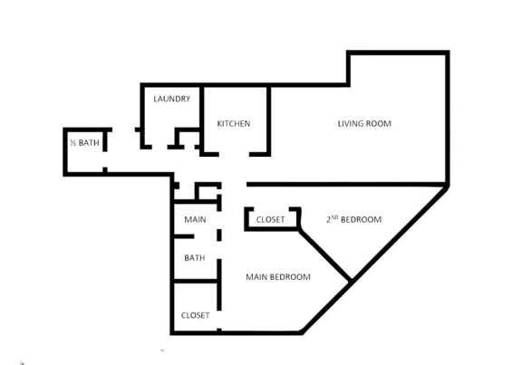 Floor Plan  Two bedroom floor plan l Lawton Park Apartments in Seattle Wa