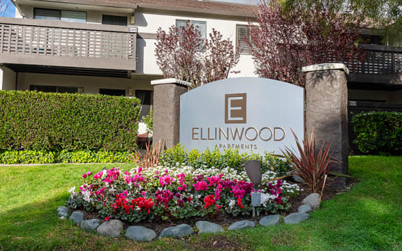 Ellinwood Monument sign in landscape