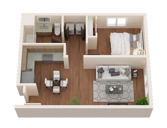 One Bedroom, One Bath Apartments in Downtown Sacramento | Legado de Ravel