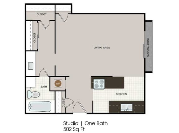 The Eleven Hundred studio 2D floor plan