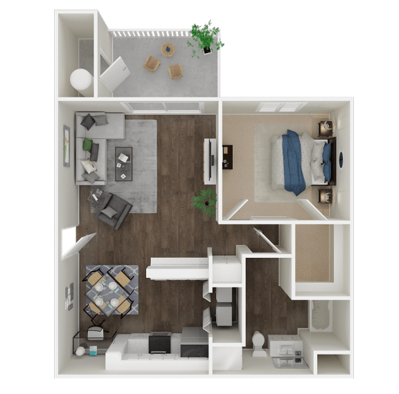 Floor Plan  One bedroom floorplan