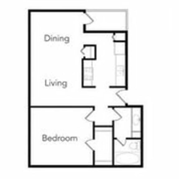  Floor Plan 1 Bed | 1 Bath