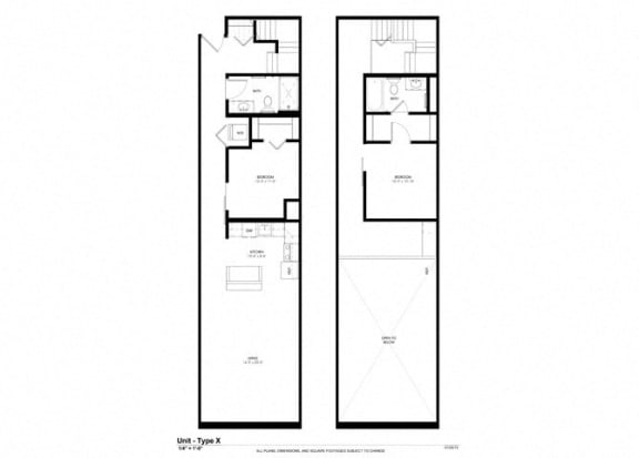 1 Bed 1 Bath Lofts Floor Plan at Cosmopolitan Apartments, Saint Paul, 55101