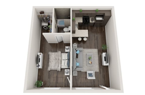  Floor Plan Fully Renovated 1 BR With Washer and Dryer
