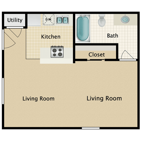 Floor Plan One Bedroom Junior
