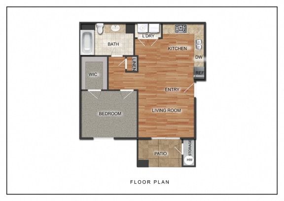 1 Bed, 1 Bath, 700 sq. ft. AVILA floor plan