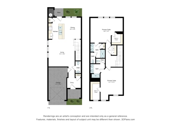 Floor Plan Litchfield 2 Bedroom
