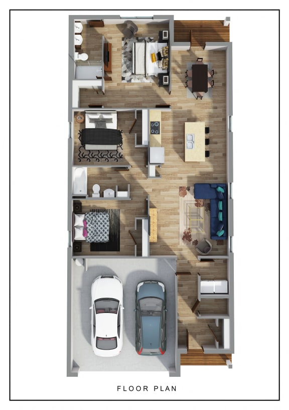 Floor Plan  Burke Floorplan, PLAN 1376, 3 Bed 2 Bath, 1376 SQ.FT.
