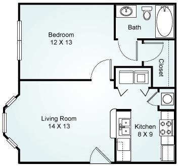 The Julian, 1 Bed, 1 Bath, 591 sq. ft.