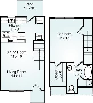 The Golden, 1 Bed, 1 Bath, 810 sq. ft.