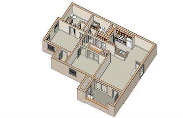 2 Bed - 2 Bath, 950 sq ft floor plan