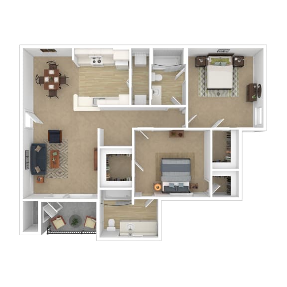 Floor Plans of Vistas of Vance Jackson Apartments in San Antonio, TX